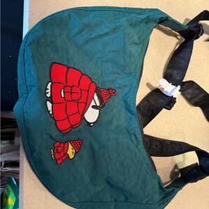 Medium Crescent Baggu with Snoopy and Woodstock Design- New